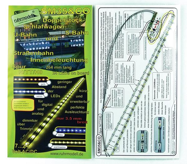 Ruhrmodell M137, SM35&CO Personenwagenbeleuchtung, N / TT / H0, Leuchtfarbe gelb